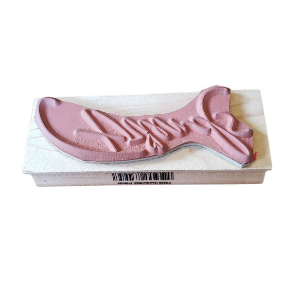 Hero Arts Handwritten Friends Script with Heart Wood Mounted Rubber Stamp F3306 - Picture 8 of 8